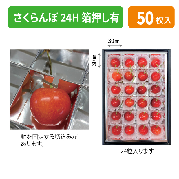 L-2521 さくらんぼ 24H 箔押し有商品画像2