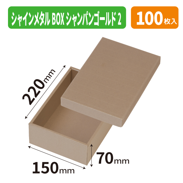 EE-766 シャインメタルBOX　シャンパンゴールド　2商品画像1