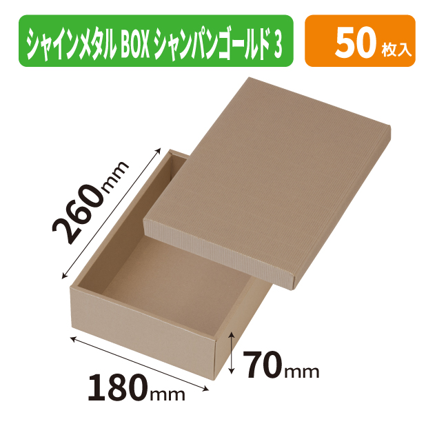 EE-767 シャインメタルBOX　シャンパンゴールド　3商品画像1
